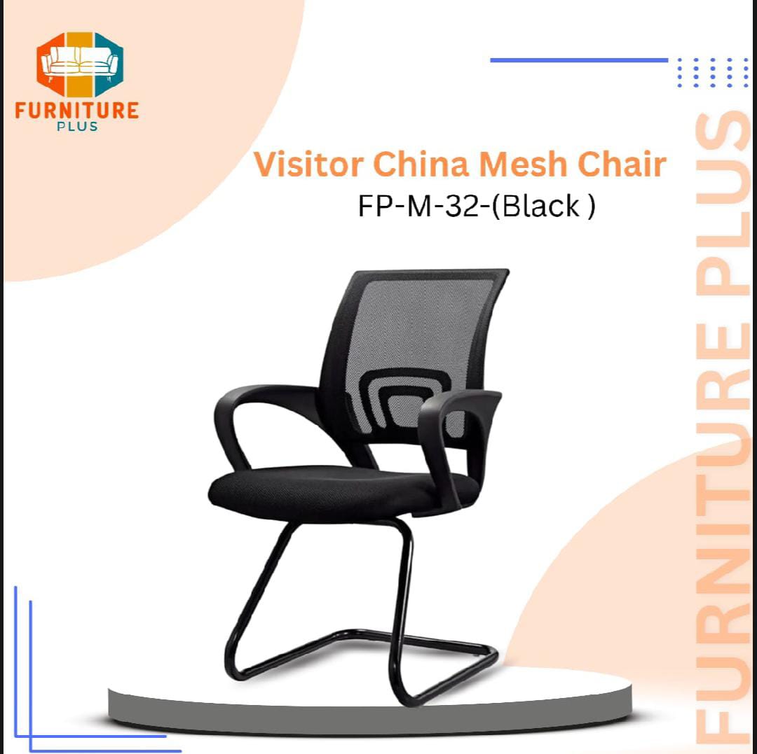 (FP-M-32-Black)Visitor Chair China Mesh