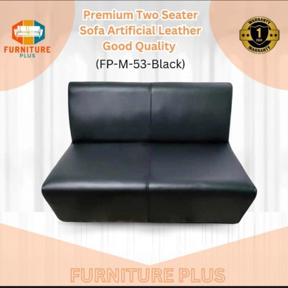 (FP-M-53-Black) Premium Two Seater Sofa