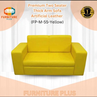 (FP-M-55-Yellow) Special 2 seater sofa with armrests