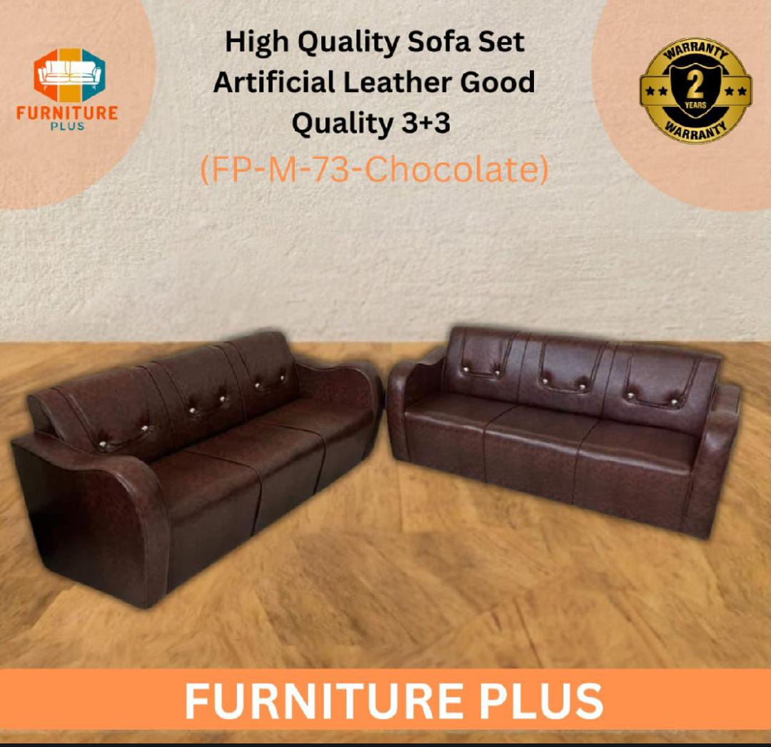 (FP-M-73) Premium quality sofa set 3+3 Artificial leather very good quality living room-home office-sofa set