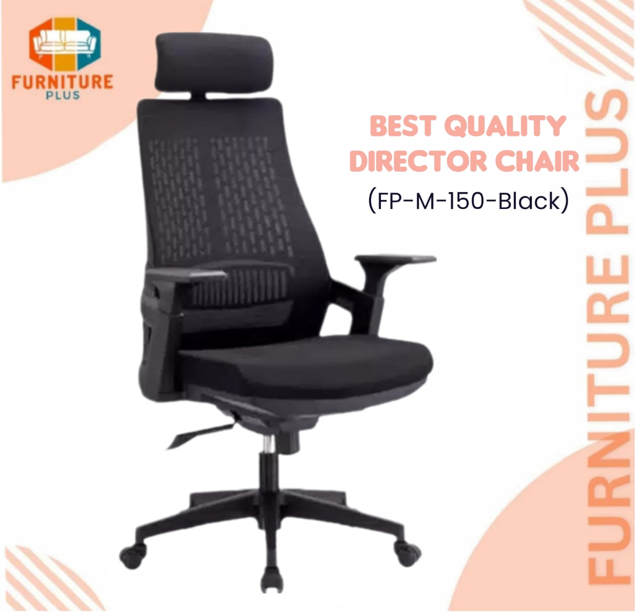 (FP-M-150-Black) Director Chair