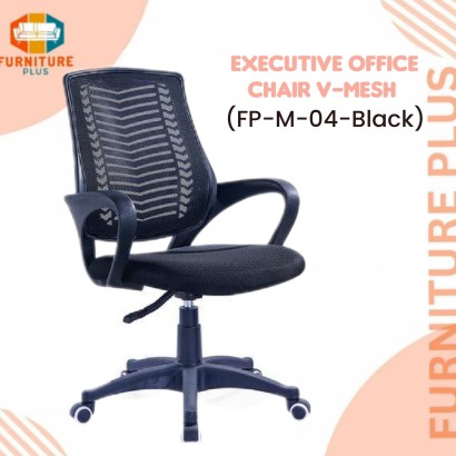 (FP-M-04-Black) Executive Office Chair V-mash Black Good Quality